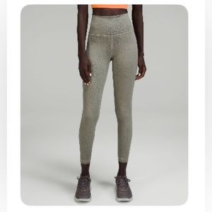 Lululemon Wunder Train High-Rise Tight 25" Thread Dye Rover Black Size 6